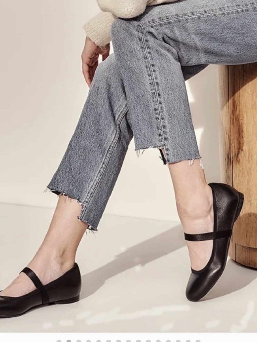 Vionic Black Leather Mary Jane Flats